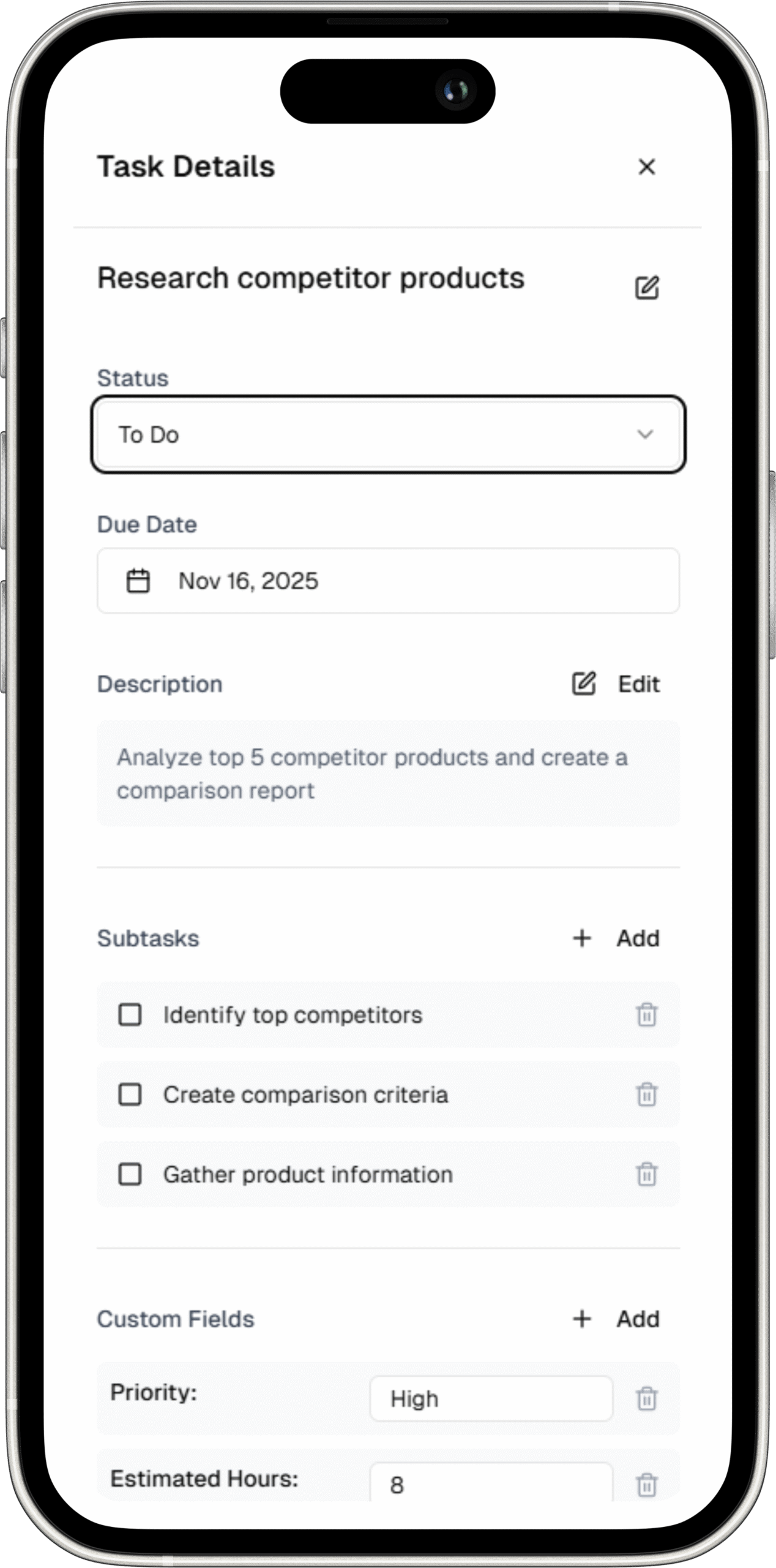 Project management with automation. Track tasks across To Do, In Progress, Blocked, and Completed with smart workflows.