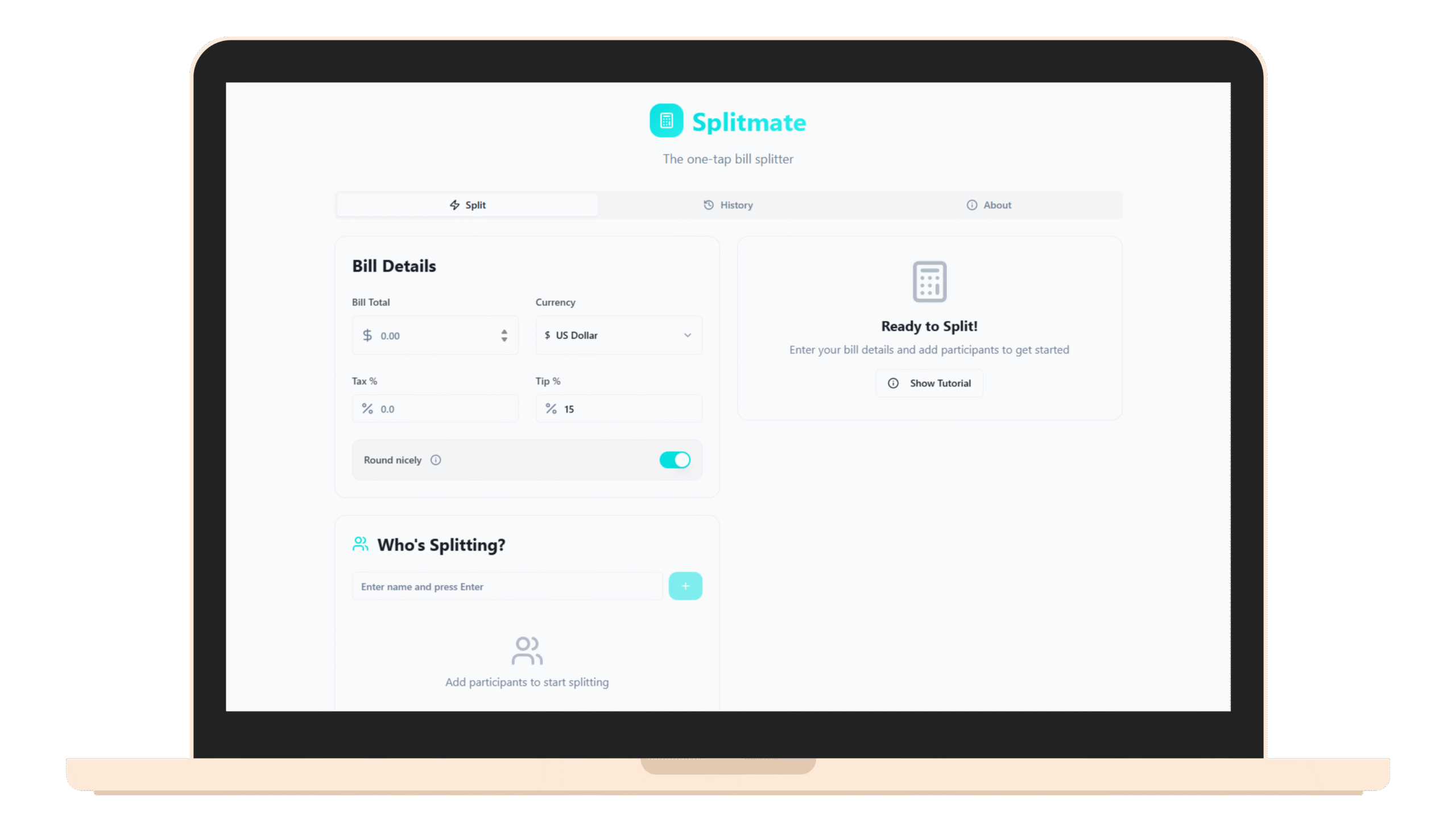 The one-tap bill splitter that handles tax, tips, and multiple people. No more awkward payment conversations.